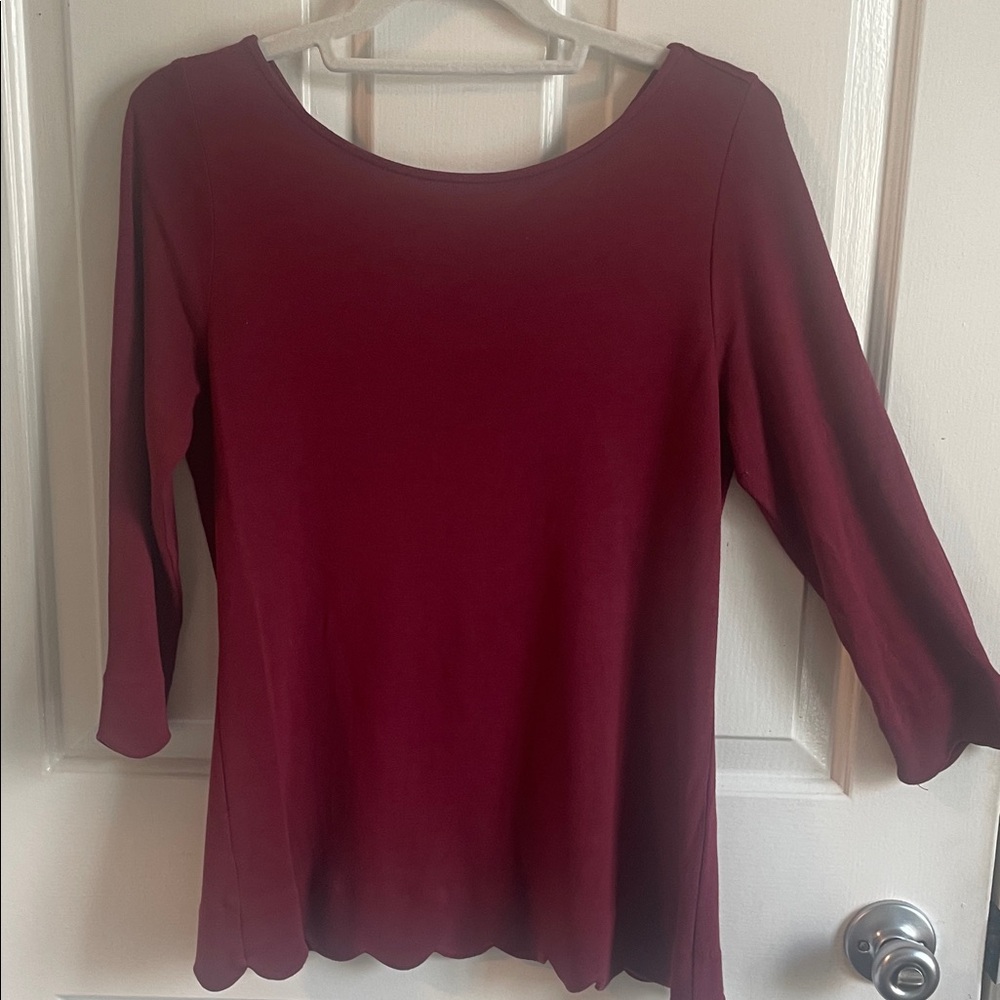 Elegant Burgundy Women's Top